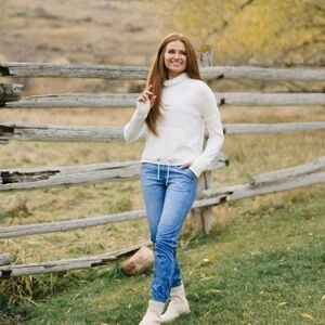 NWT Zyia distressed denim Joggers